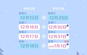 元旦假期首日火車(chē)票今天開(kāi)搶，第三方平臺(tái)預(yù)約訂單量增近2倍縮略圖